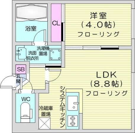 南郷１３丁目駅 徒歩1分 3階の物件間取画像